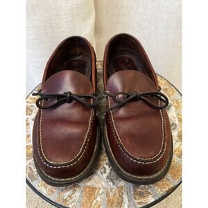 Restored Vintage L.L. Bean Leather Blucher Moccasins Men’s 9.5 D Lug Sole USA